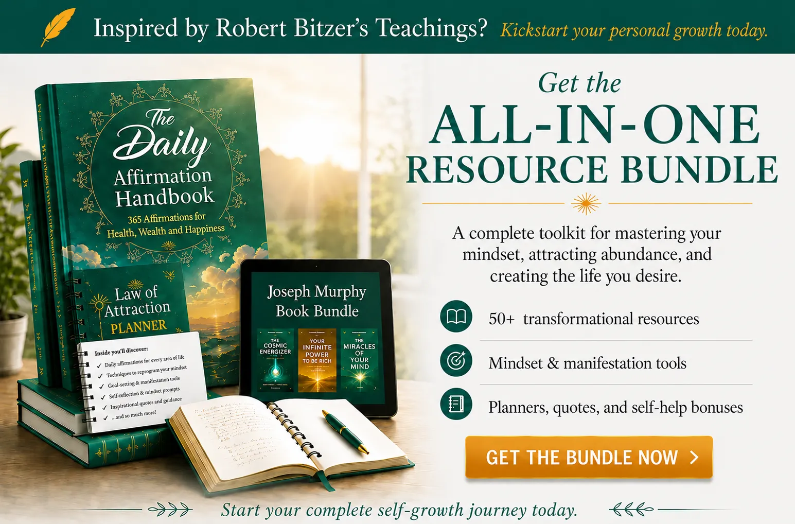 Your All-In-One Resource Bundle. Get the Top Law of Attraction Resources (+Bonuses) All In One Place.