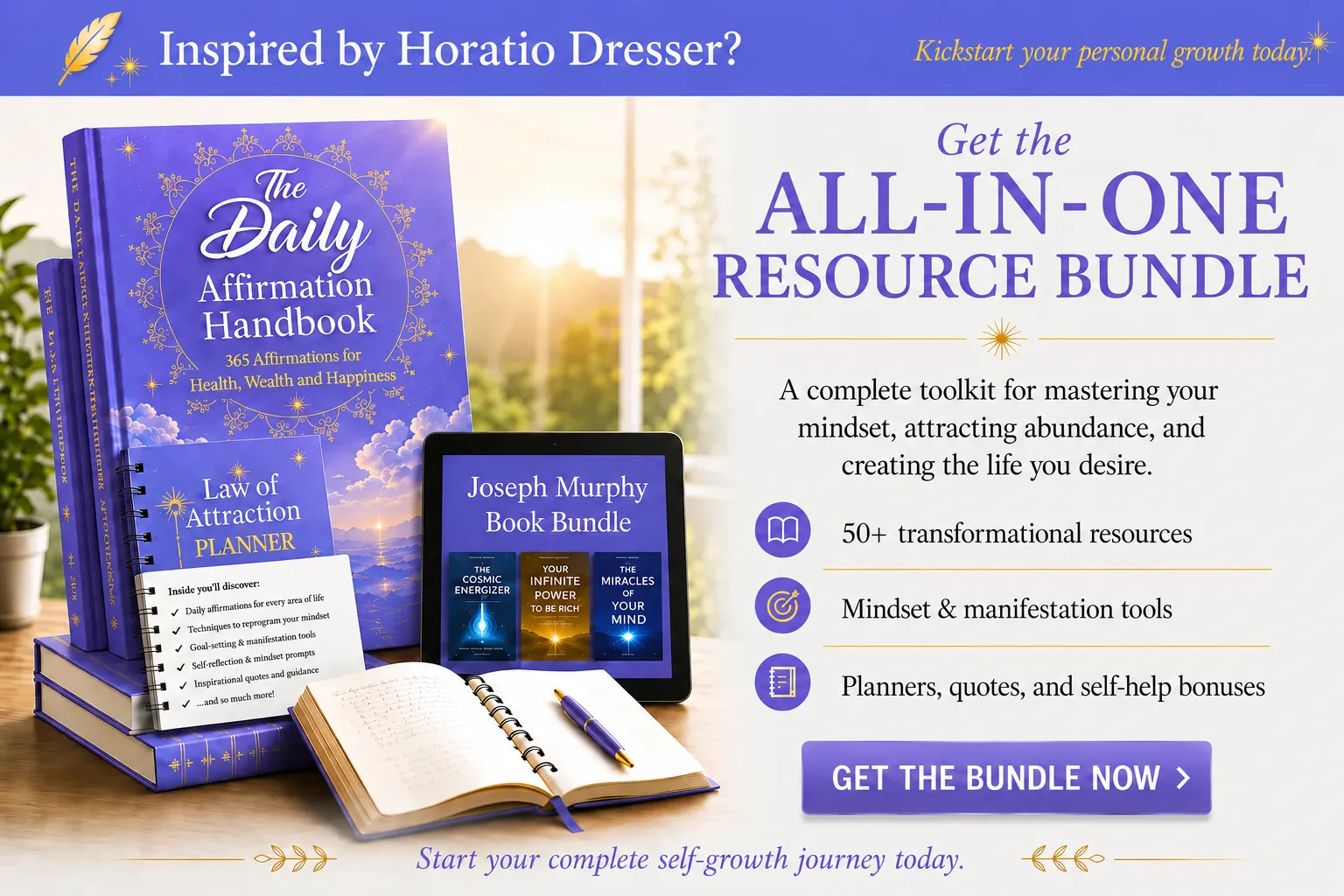 Your All-In-One  Resource Bundle. Get the Top Law of Attraction Resources (+Bonuses) All In One Place.