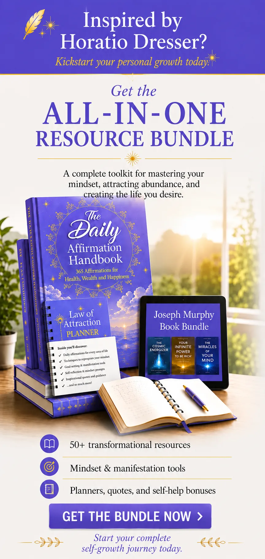 Your All-In-One  Resource Bundle. Get the Top Law of Attraction Resources (+Bonuses) All In One Place.