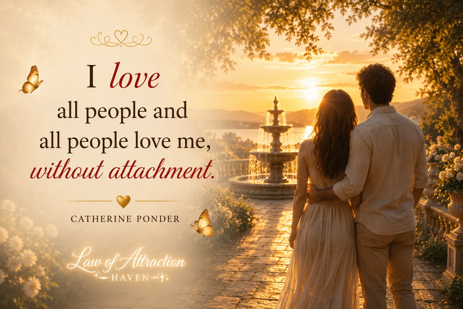 I love all people and all people love me, without attachment."