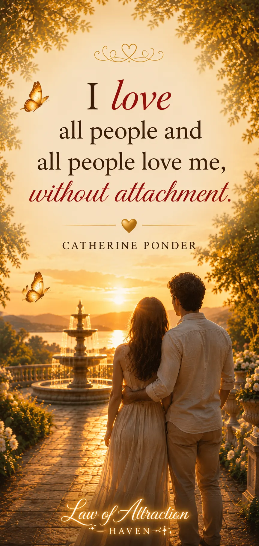 I love all people and all people love me, without attachment.