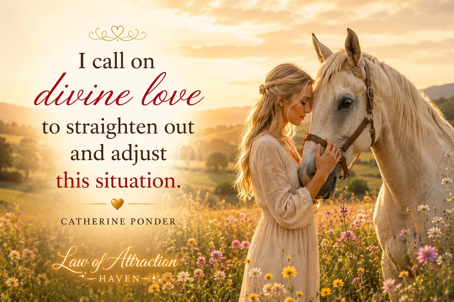 I call on divine love to straighten out and adjust this situation.
