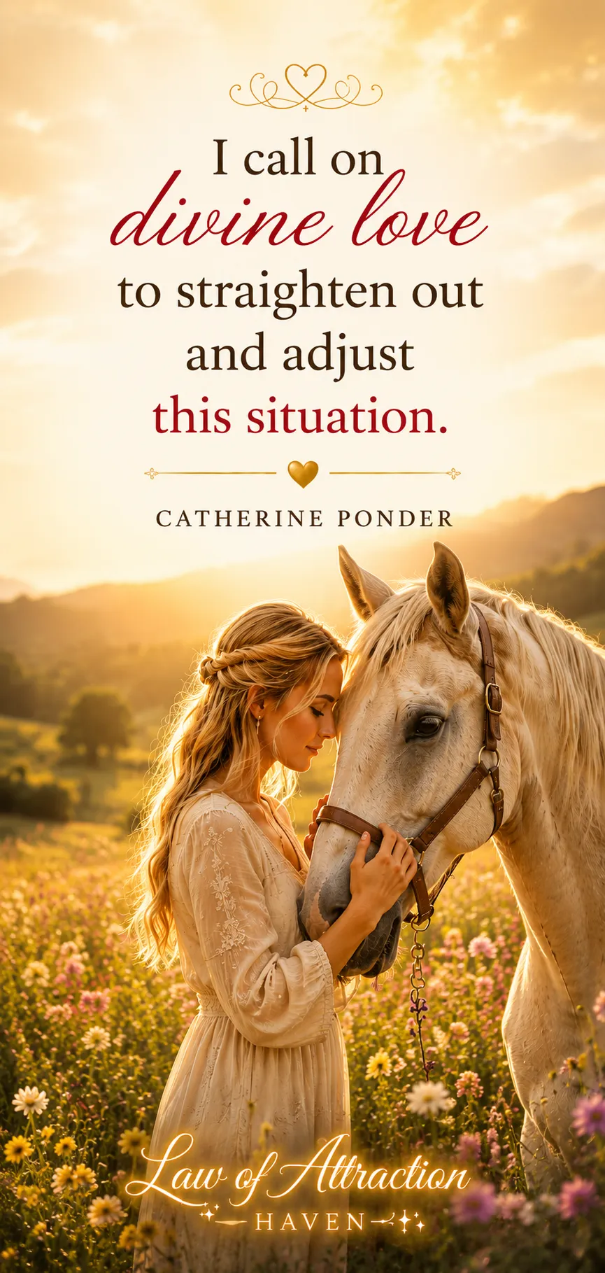 I call on divine love to straighten out and adjust this situation.