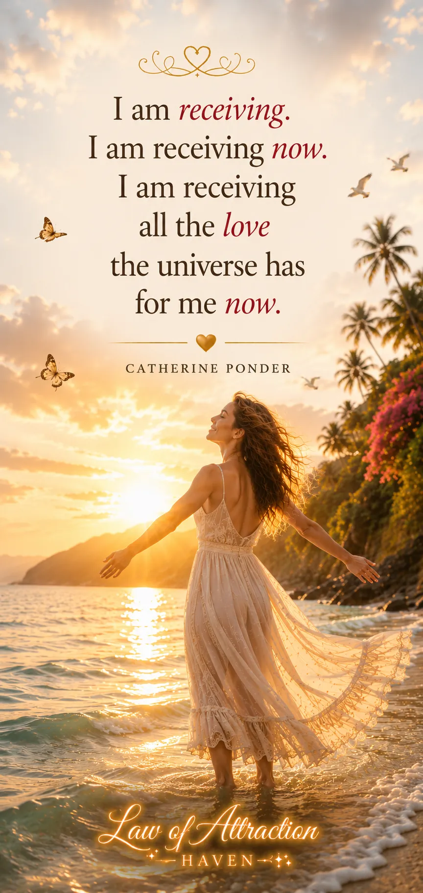 I am receiving. I am receiving now. I am receiving all the love the universe has for me now.