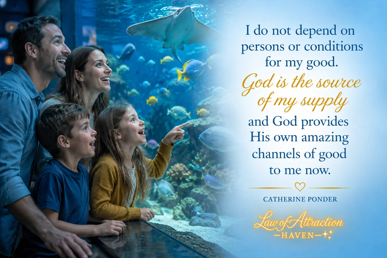 I do not depend on persons or conditions for my good. God is the source of my supply and God provides His own amazing channels of good to me now.