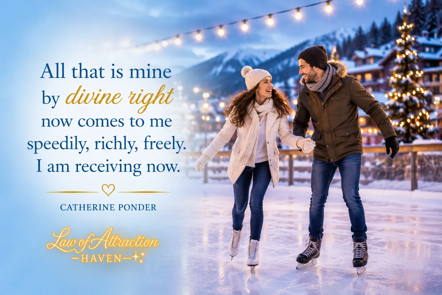 All that is mine by Divine right now comes to me speedily, richly, freely. I am receiving now.