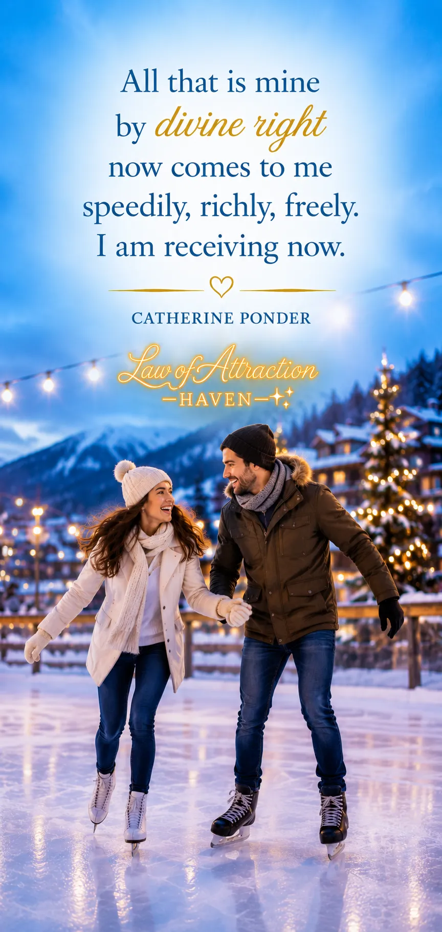 All that is mine by Divine right now comes to me speedily, richly, freely. I am receiving now.