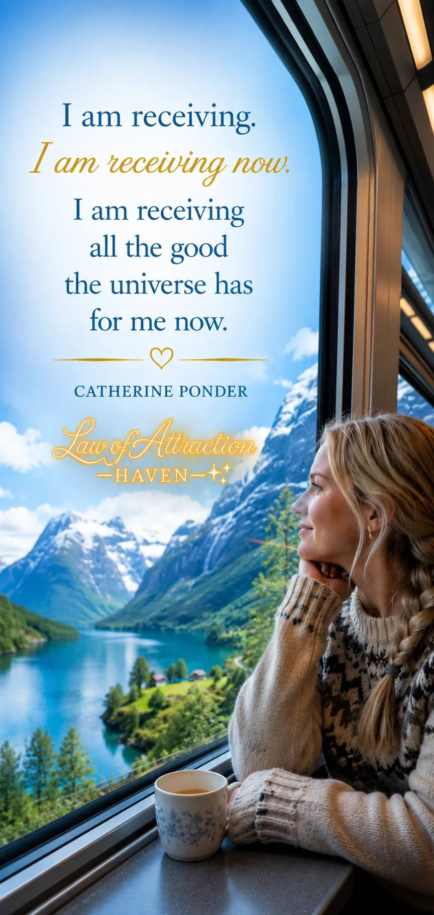 I am receiving. I am receiving now. I am receiving all the good the universe has for me now.
