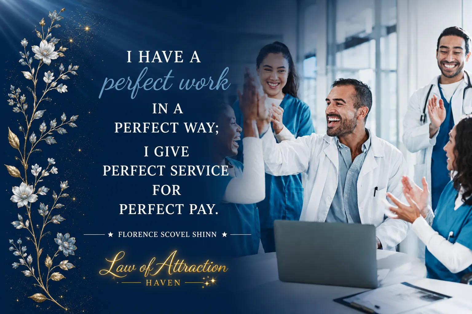 I have a perfect work in a perfect way; I give perfect service for perfect pay.