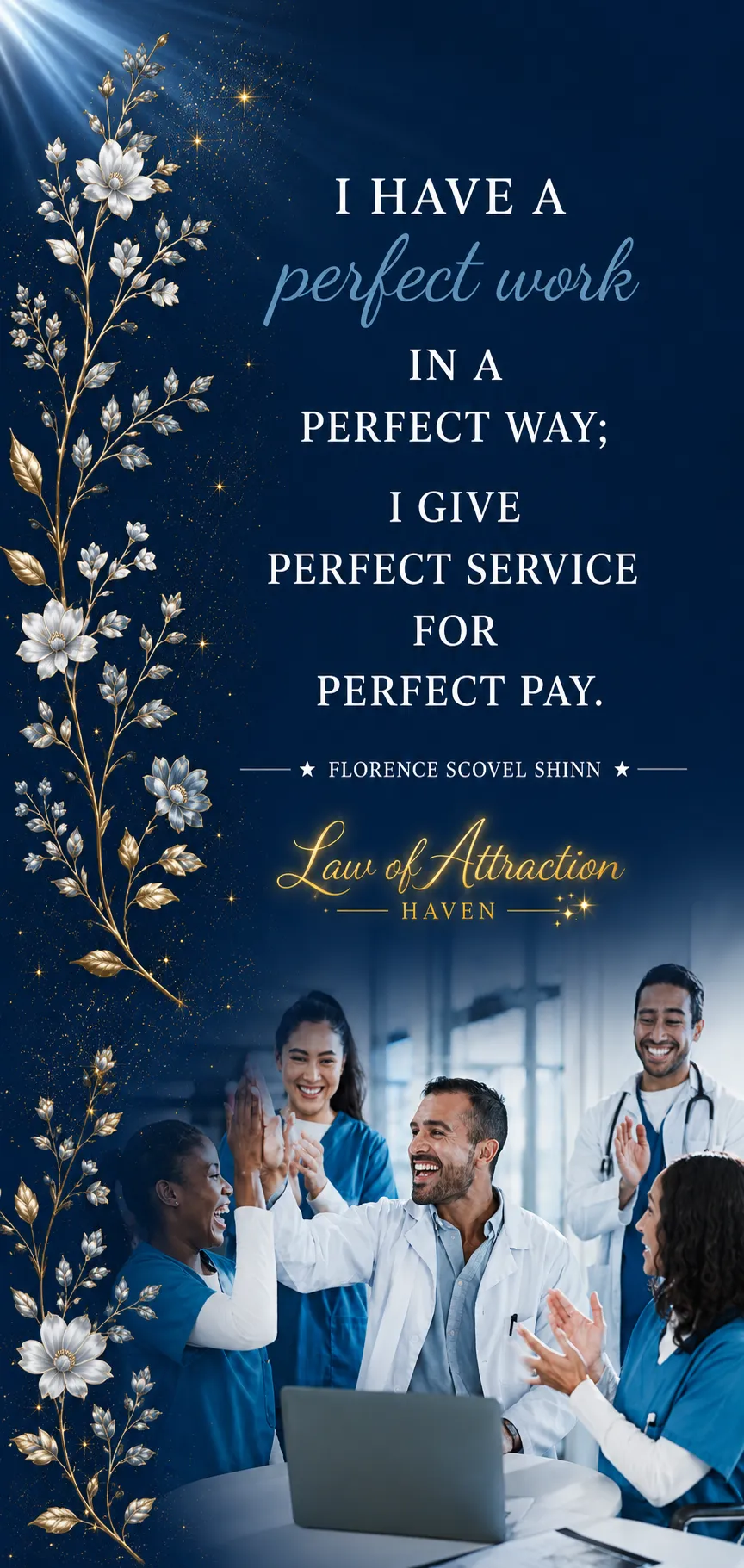 I have a perfect work in a perfect way; I give perfect service for perfect pay.