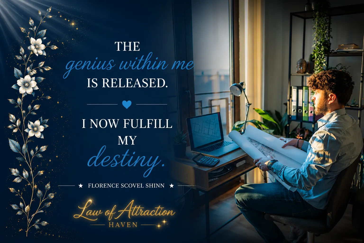 The genius within me is released. I now fulfill my destiny.