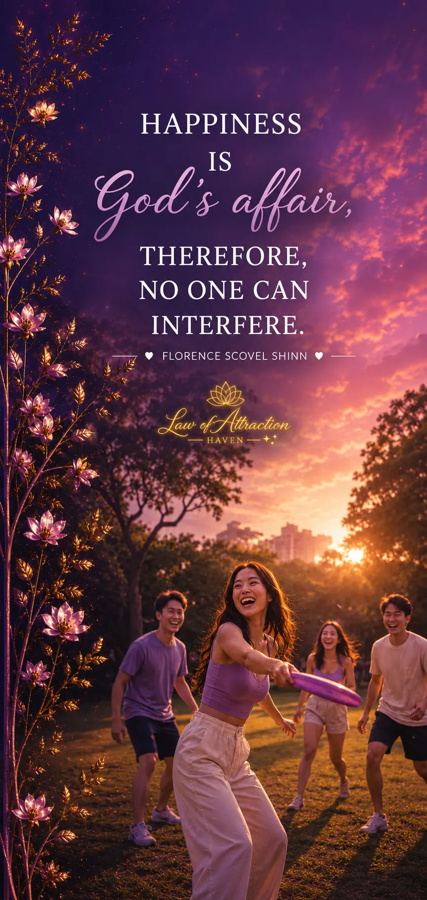 Happiness is God's affair, therefore, no one can interfere.