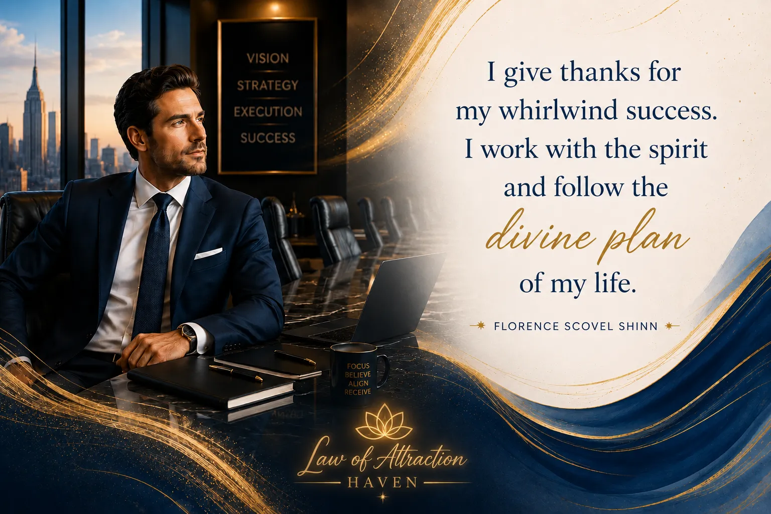 I give thanks for my whirlwind success. I work with the spirit and follow the Divine Plan of my life.