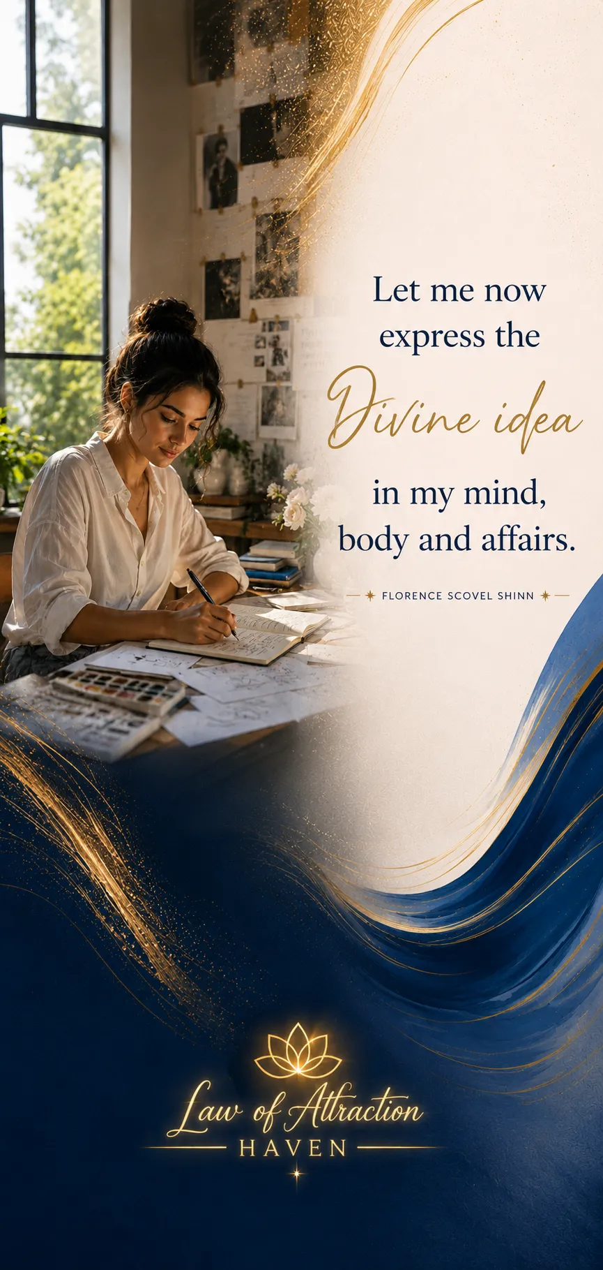 Let me now express the Divine idea in my mind, body and affairs.