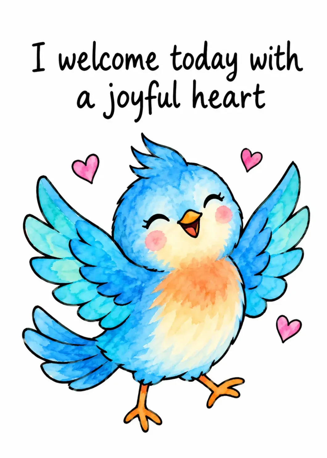 I welcome today with a joyful heart