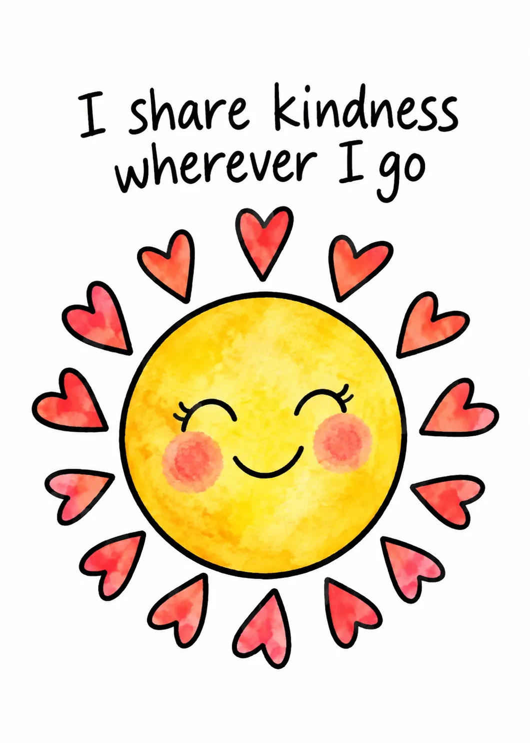 I share kindness wherever I go