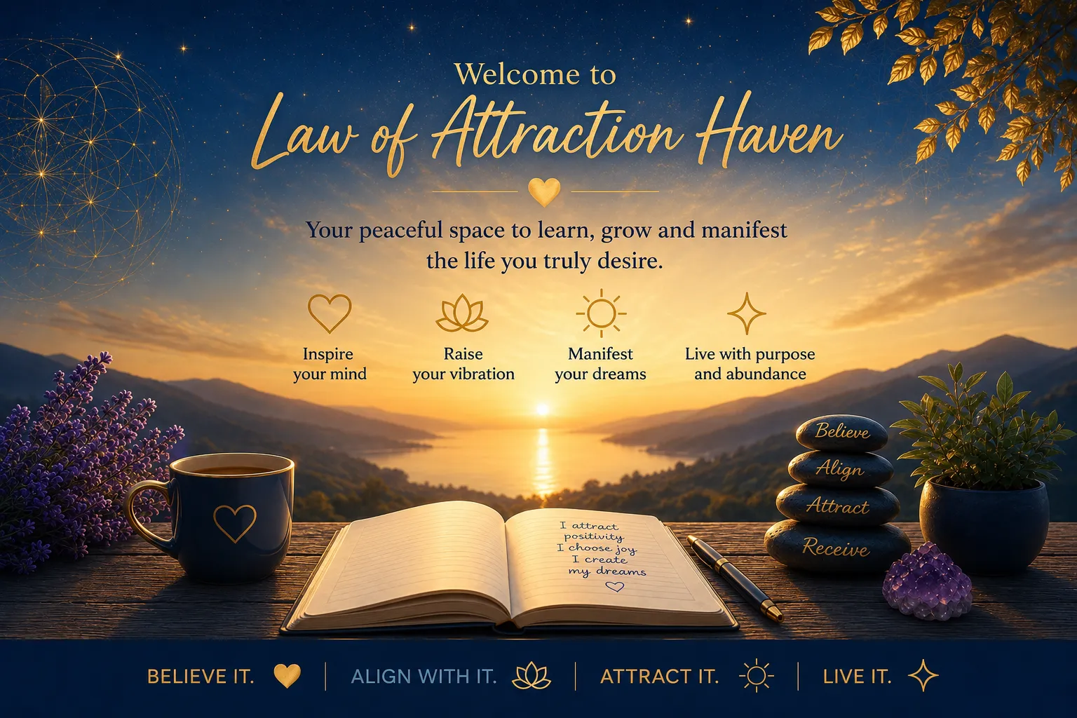 Learn, grow and manifest your ideal life