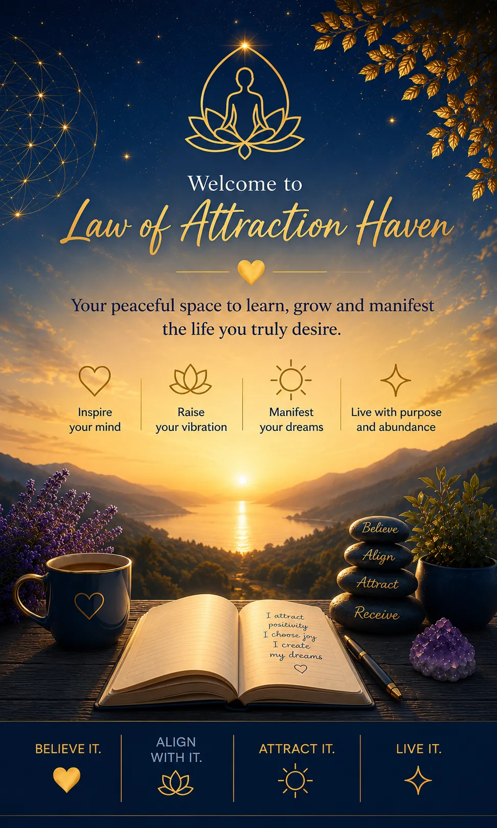 Learn, grow and manifest your ideal life
