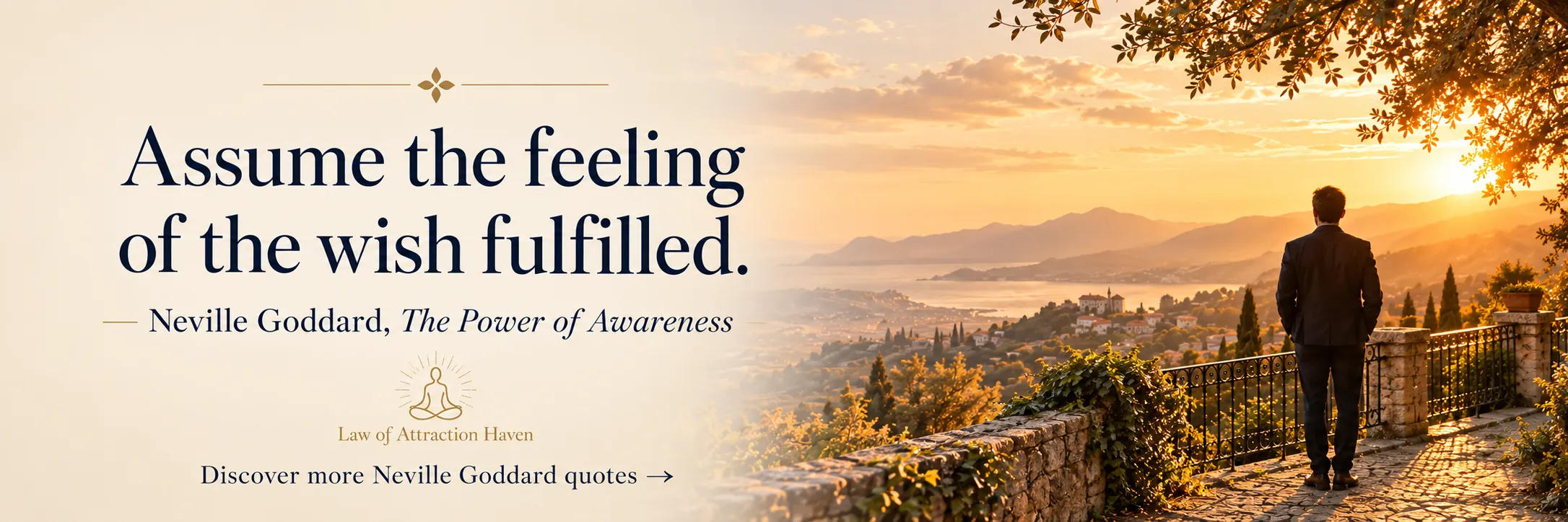 Assume the feeling of the wish fulfilled. – Neville Goddard