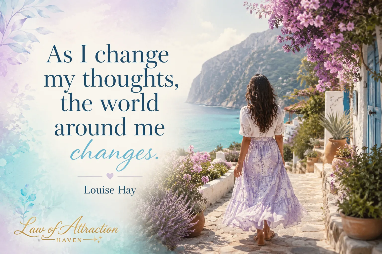 As I change my thoughts, the world around me changes.