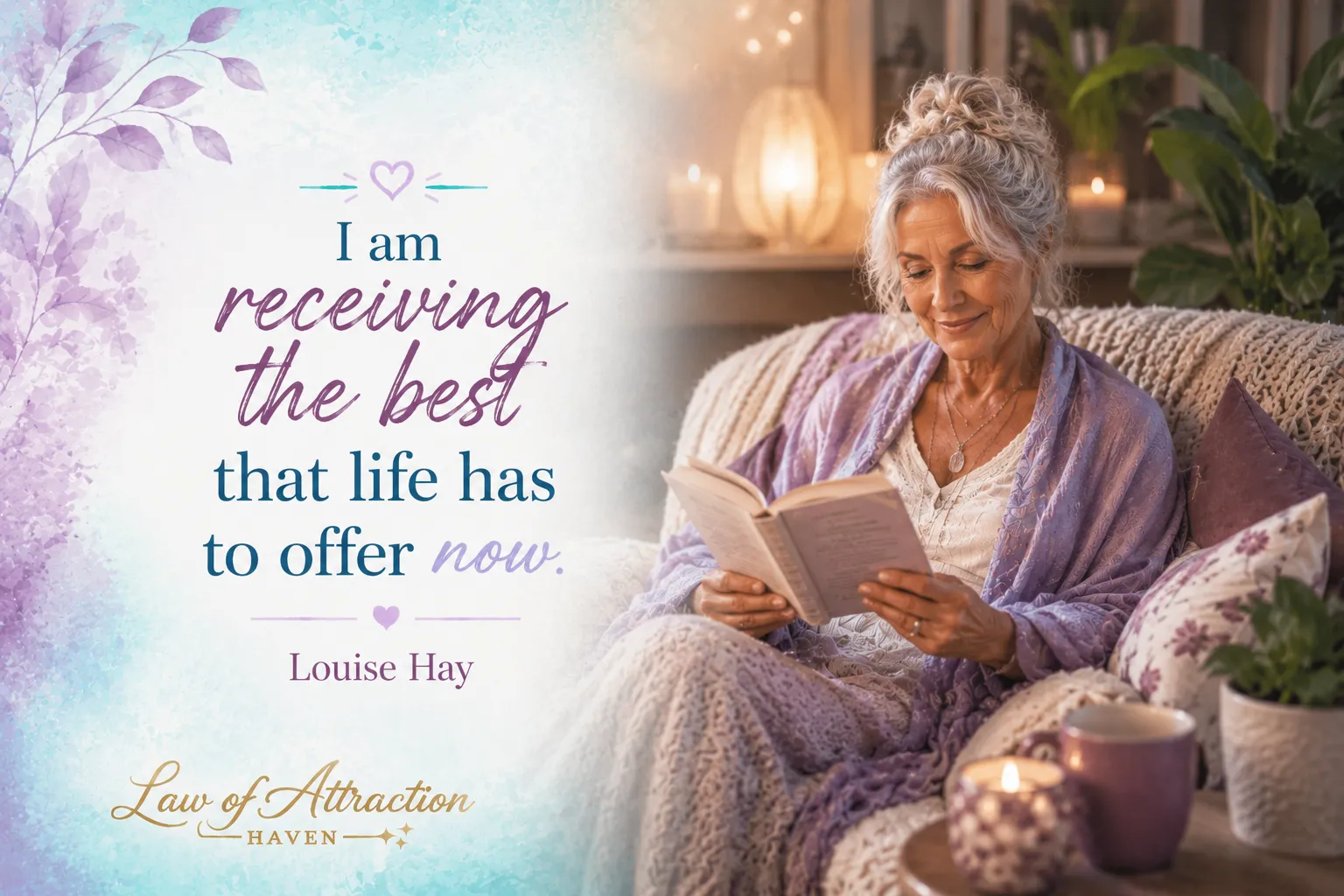 I am receiving the best that life has to offer now.