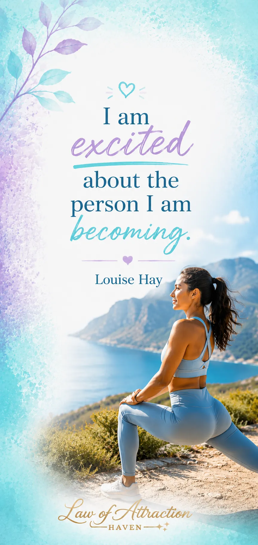 I am excited about the person I am becoming.