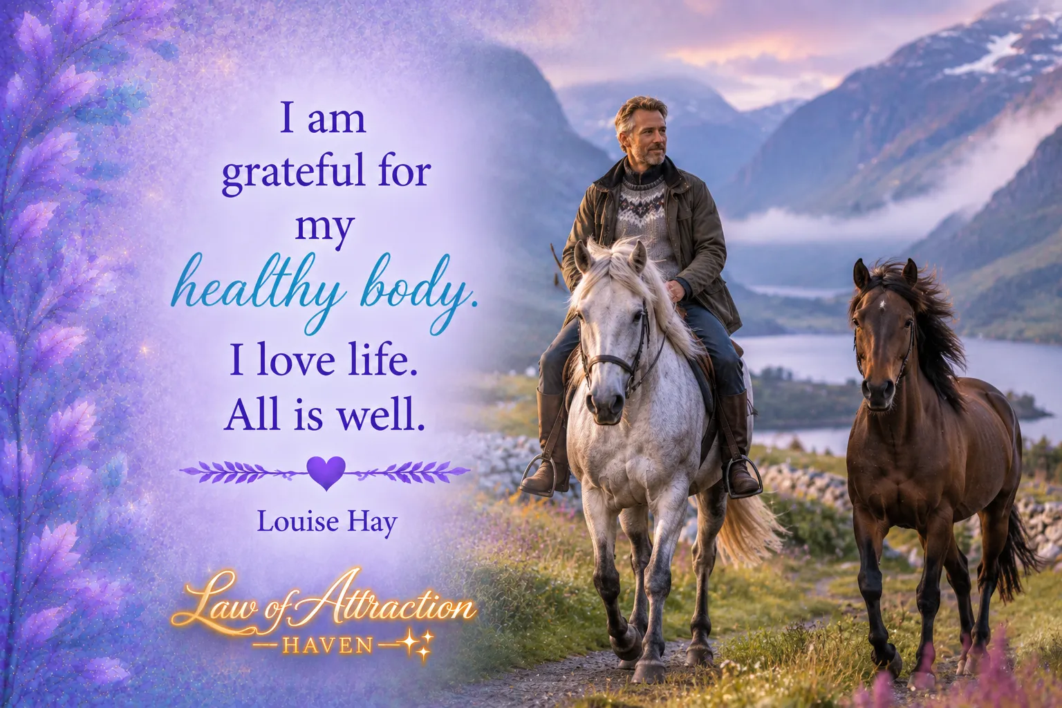 I am grateful for my healthy body. I love life.
