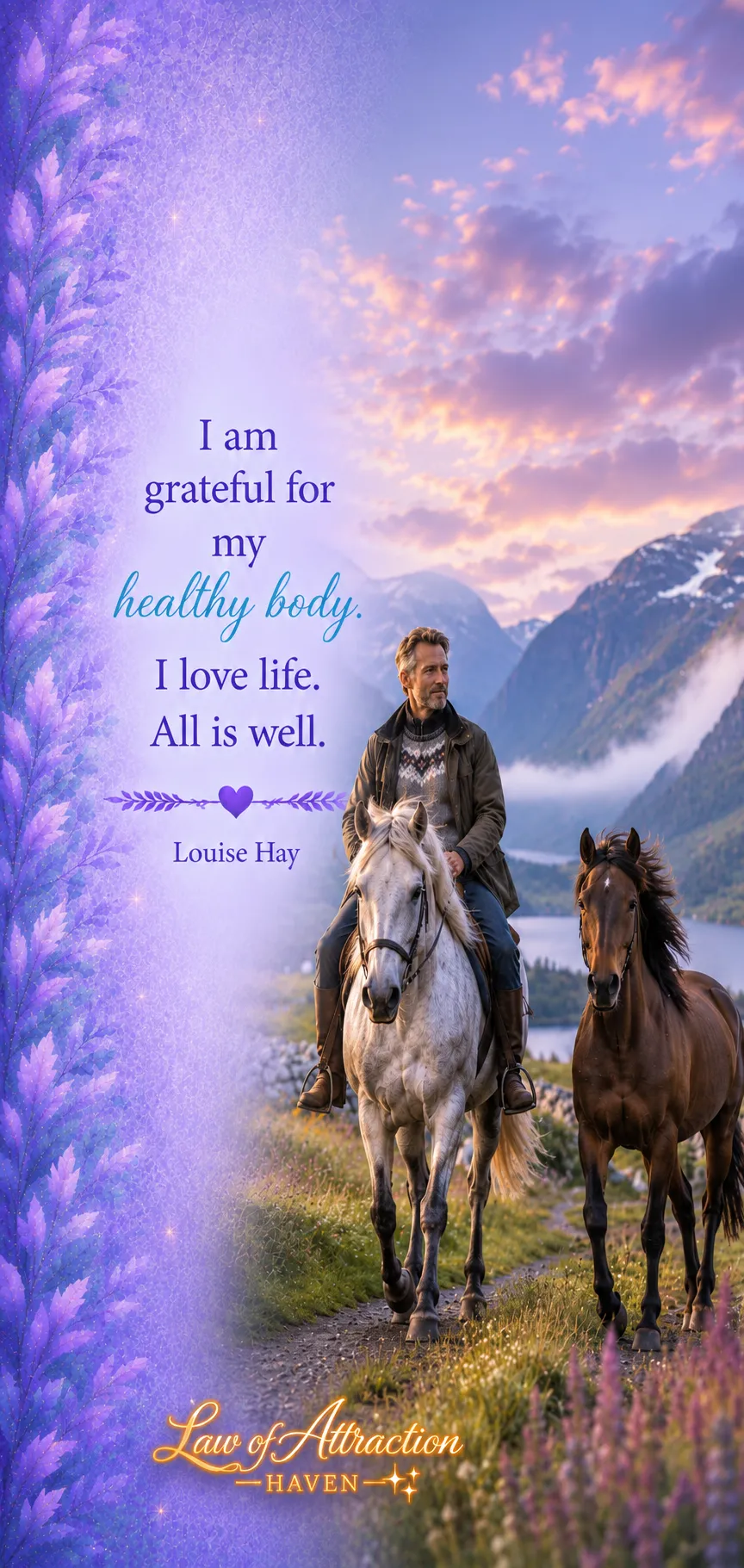 I am grateful for my healthy body. I love life.