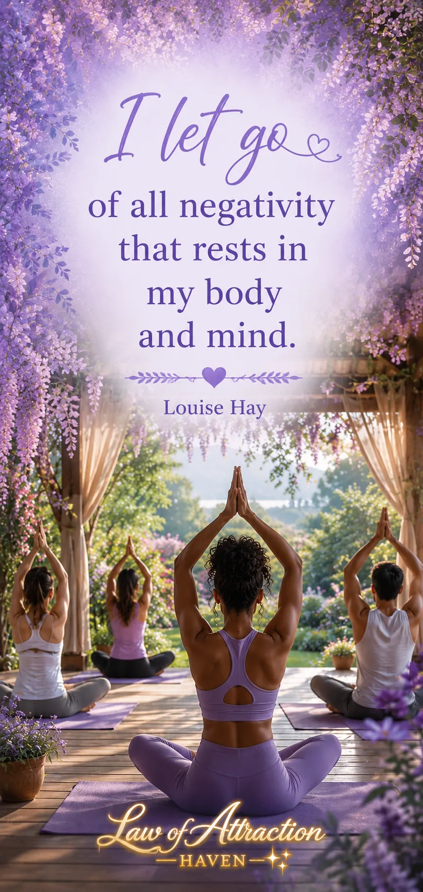 I let go of all negativity that rests in my body and mind.