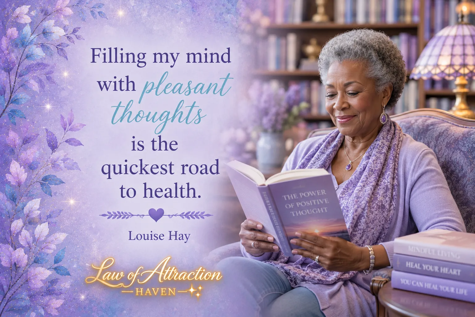 Filling my mind with pleasant thoughts is the quickest road to health.