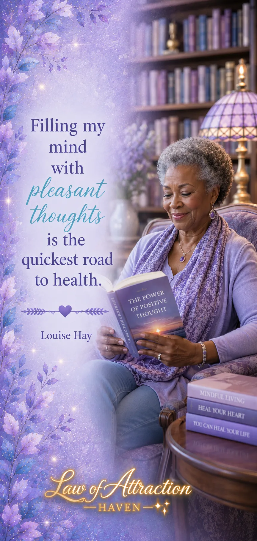 Filling my mind with pleasant thoughts is the quickest road to health.