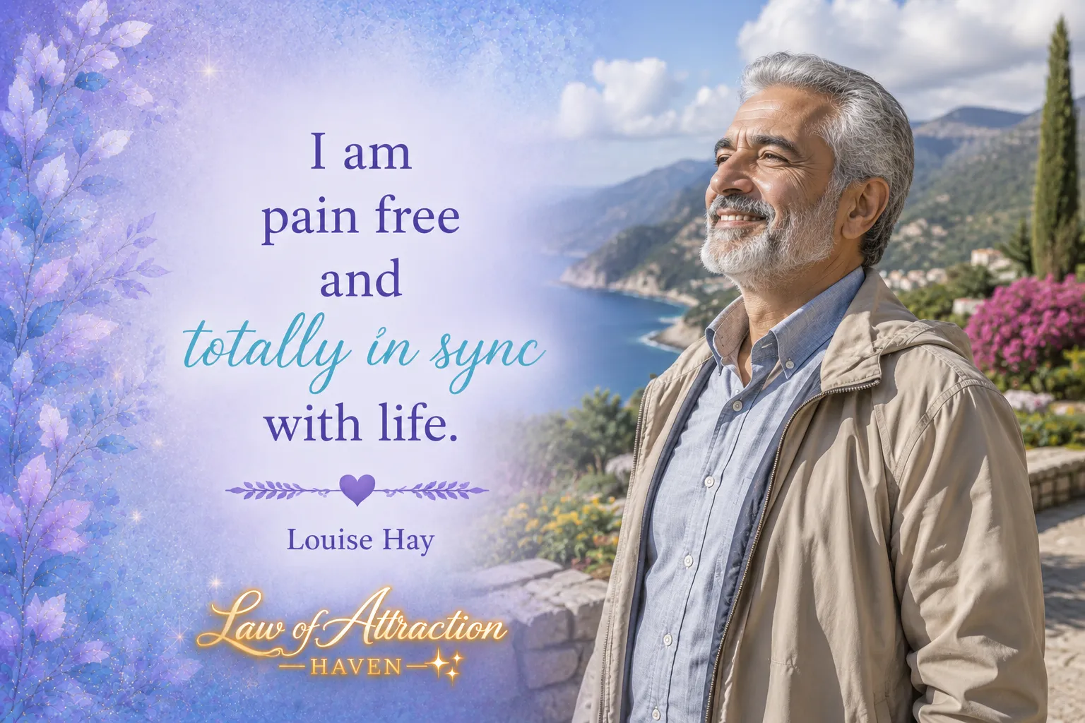 I am pain free and totally in sync with life.
