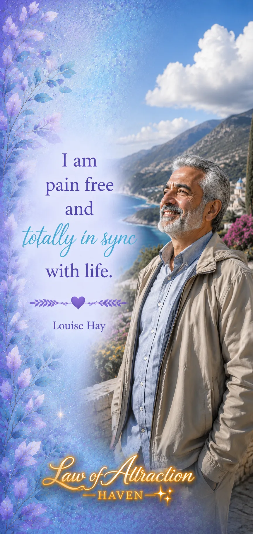 I am pain free and totally in sync with life.