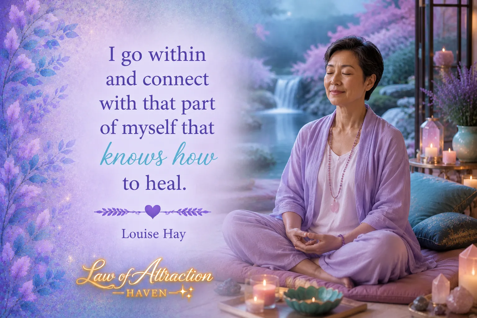 I go within and connect with that part of myself that knows how to heal.