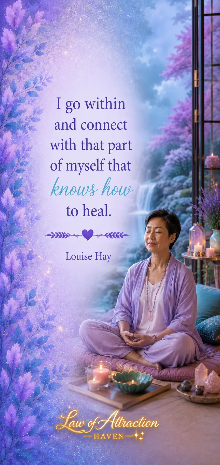 I go within and connect with that part of myself that knows how to heal.