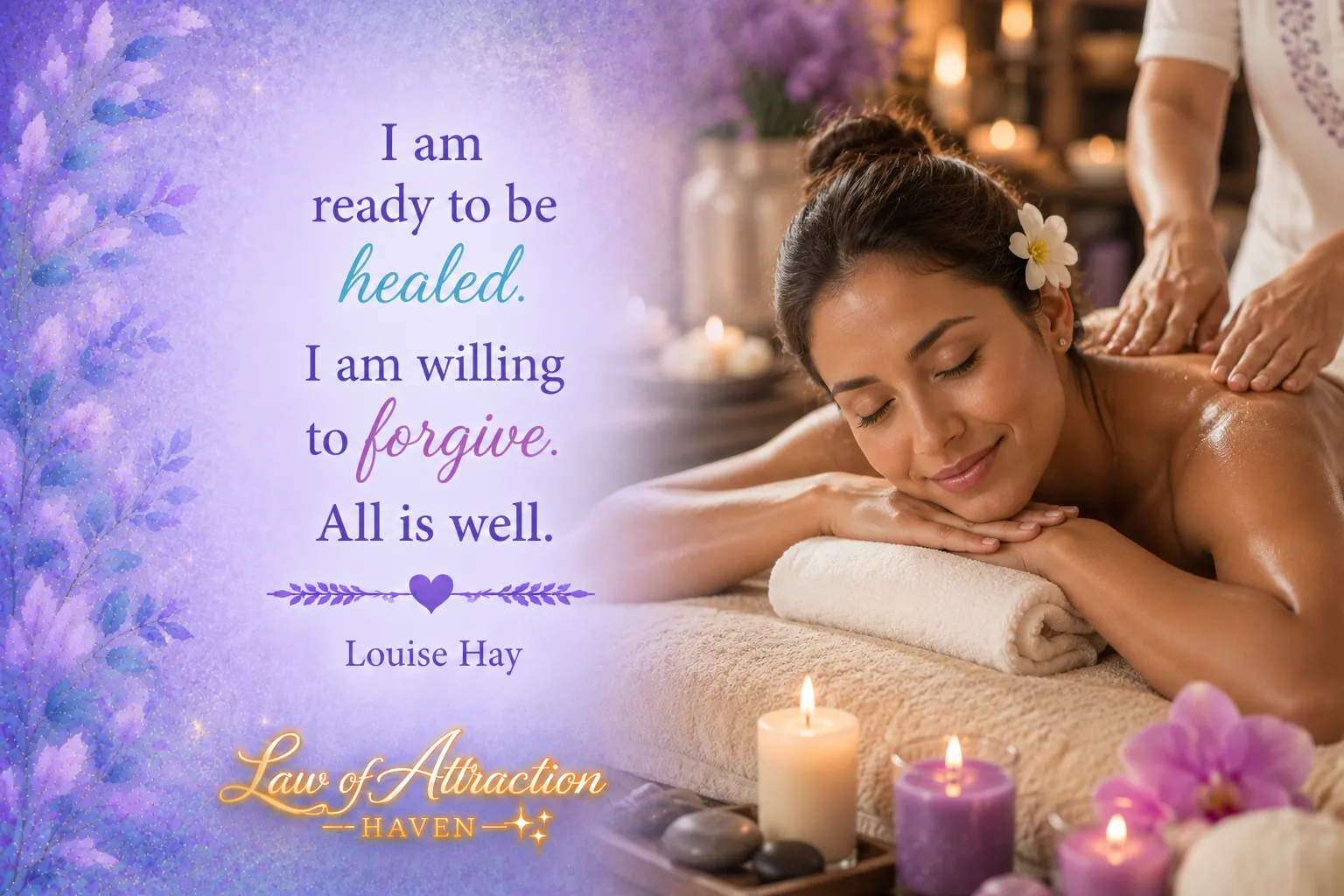 I am ready to be healed. I am willing to forgive. All is well.