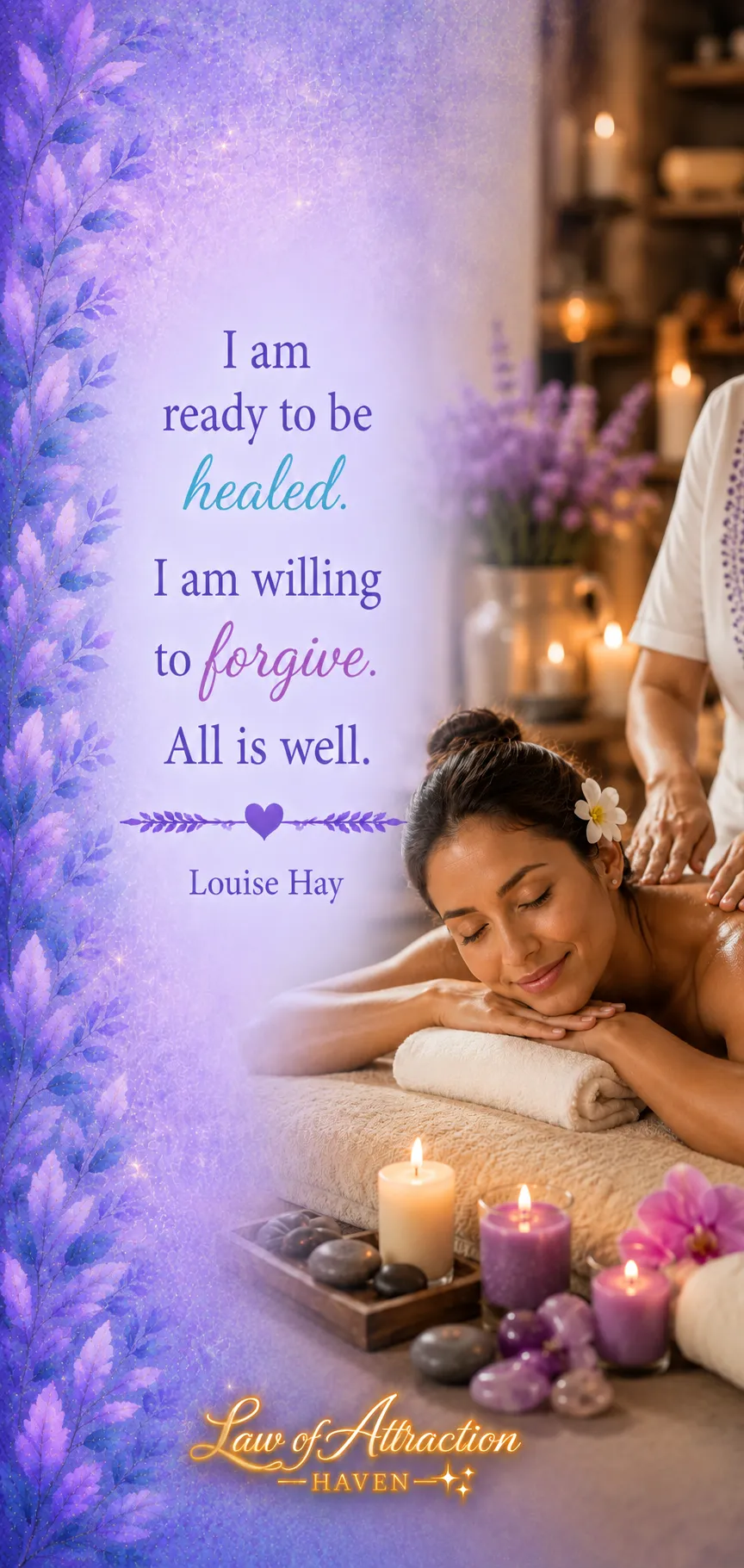 I am ready to be healed. I am willing to forgive. All is well.