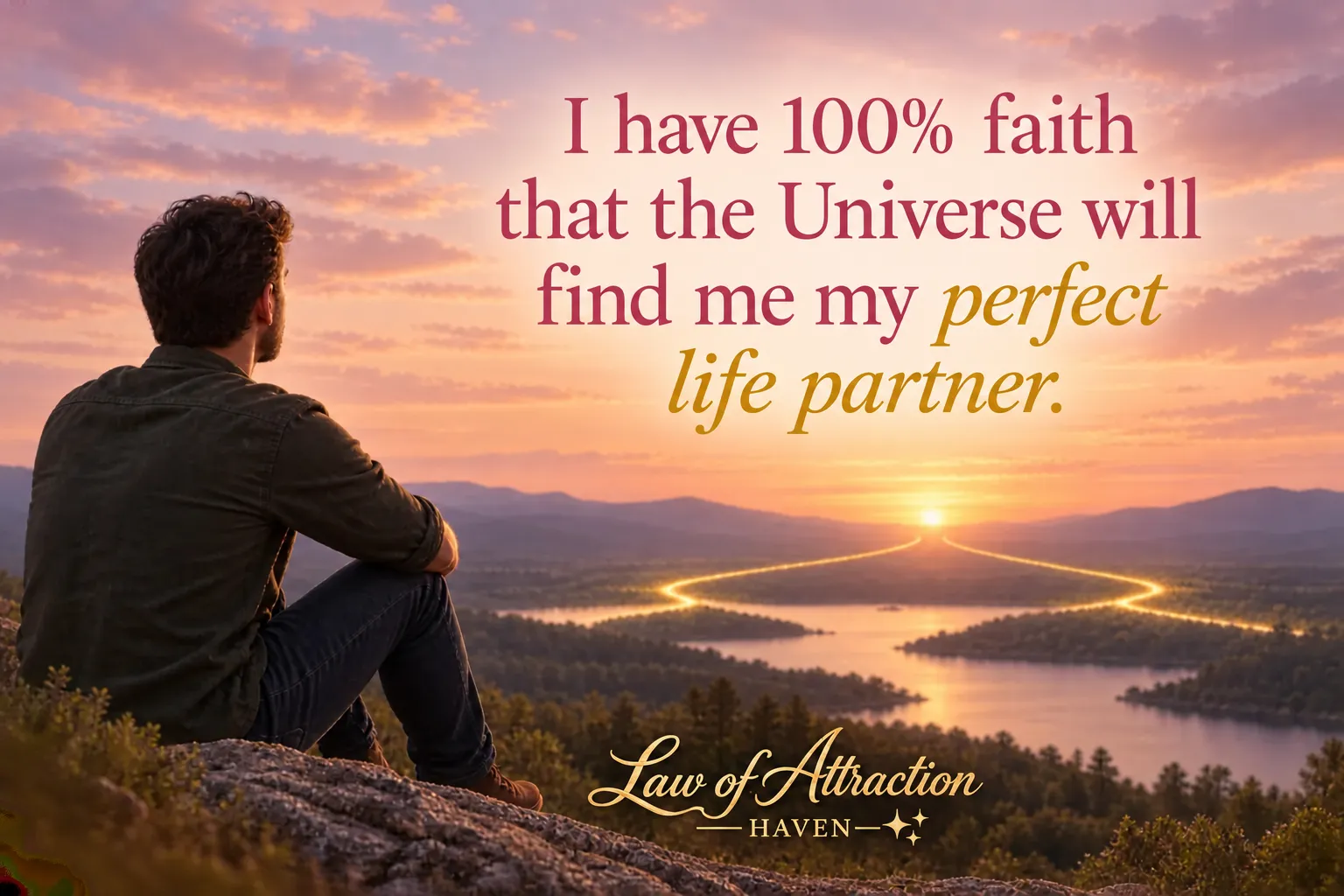 I have 100% faith that the Universe will find me my perfect life partner.