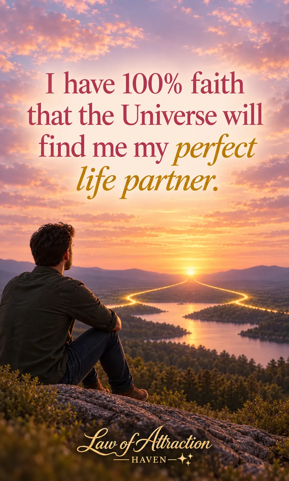 I have 100% faith that the Universe will find me my perfect life partner.