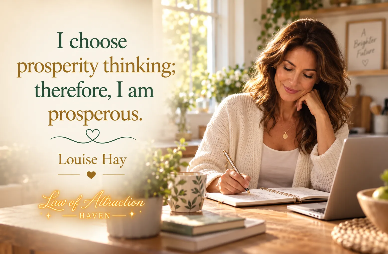 I choose prosperity thinking; therefore, I am prosperous.