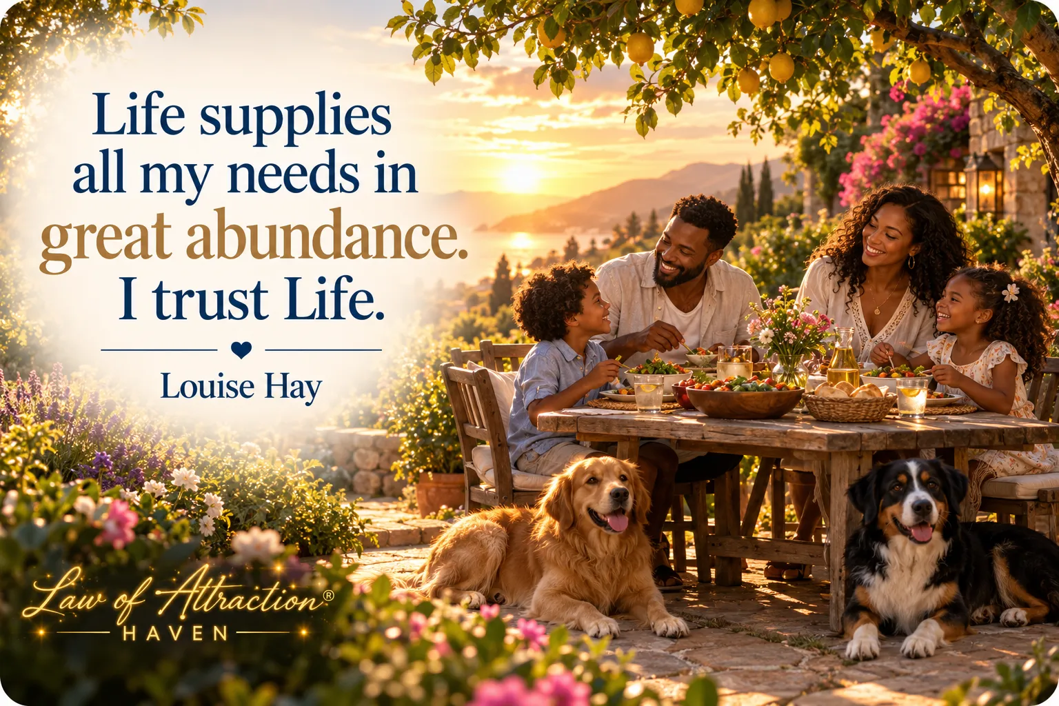 Life supplies all my needs in great abundance. I trust life.
