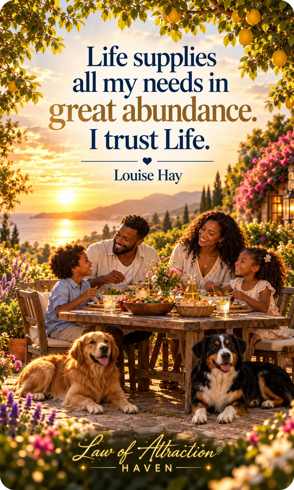 Life supplies all my needs in great abundance. I trust life.
