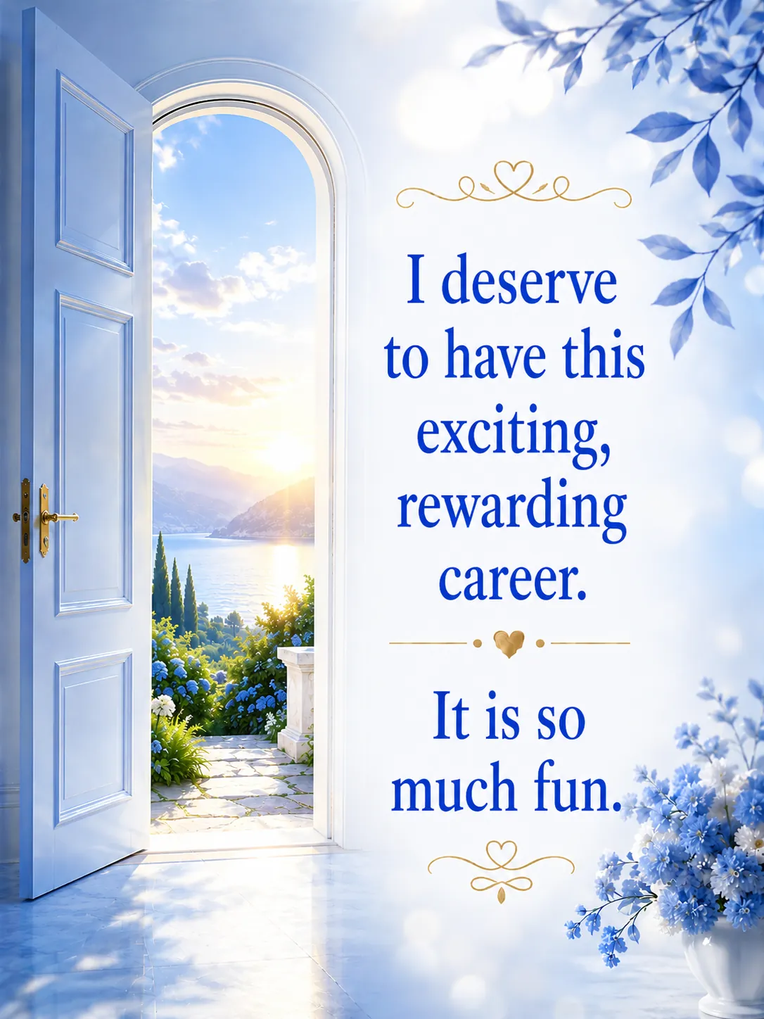 I deserve to have this exciting, rewarding career. It is so much fun.