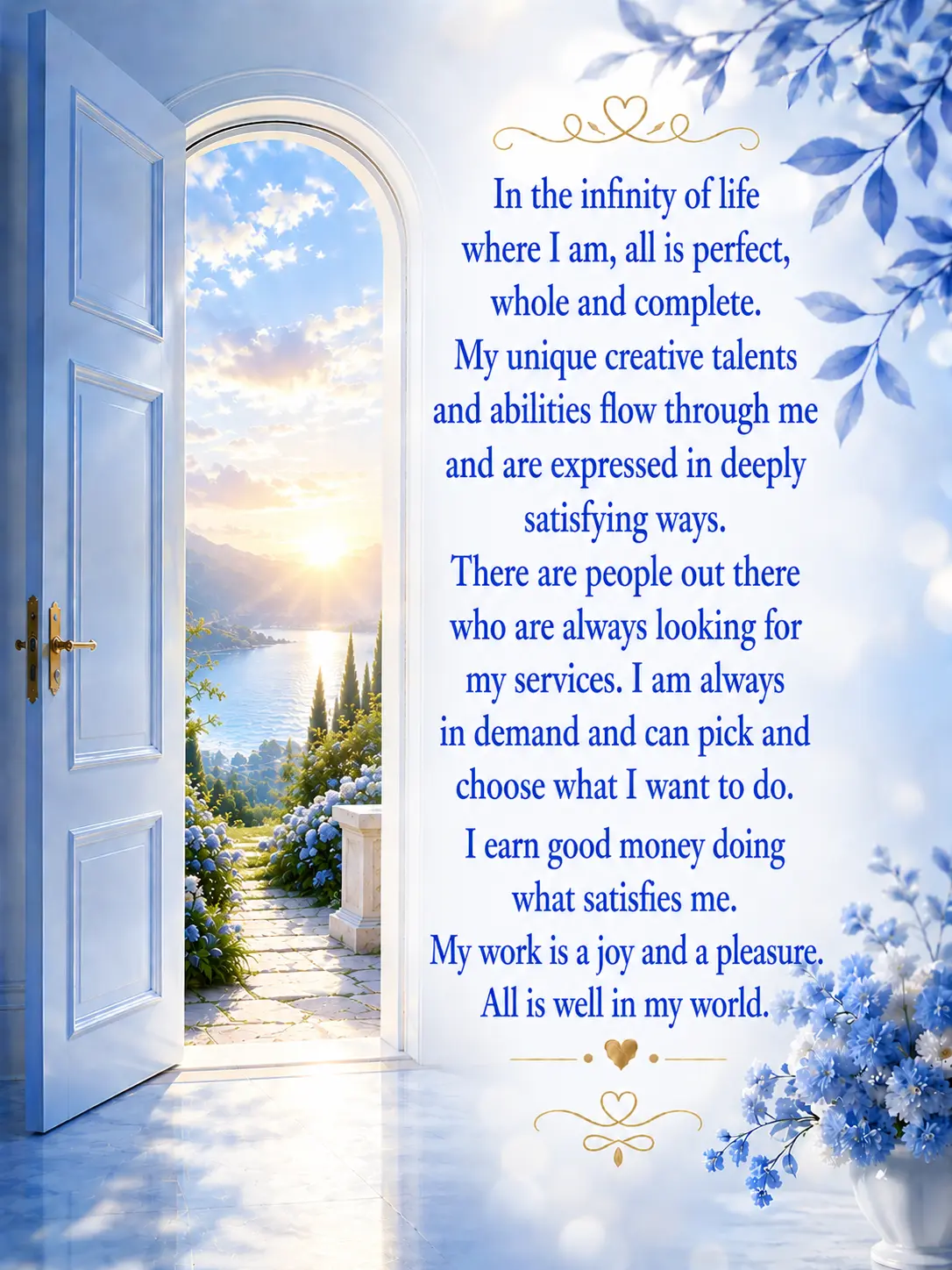 Louise Hay Affirmation Career Poster