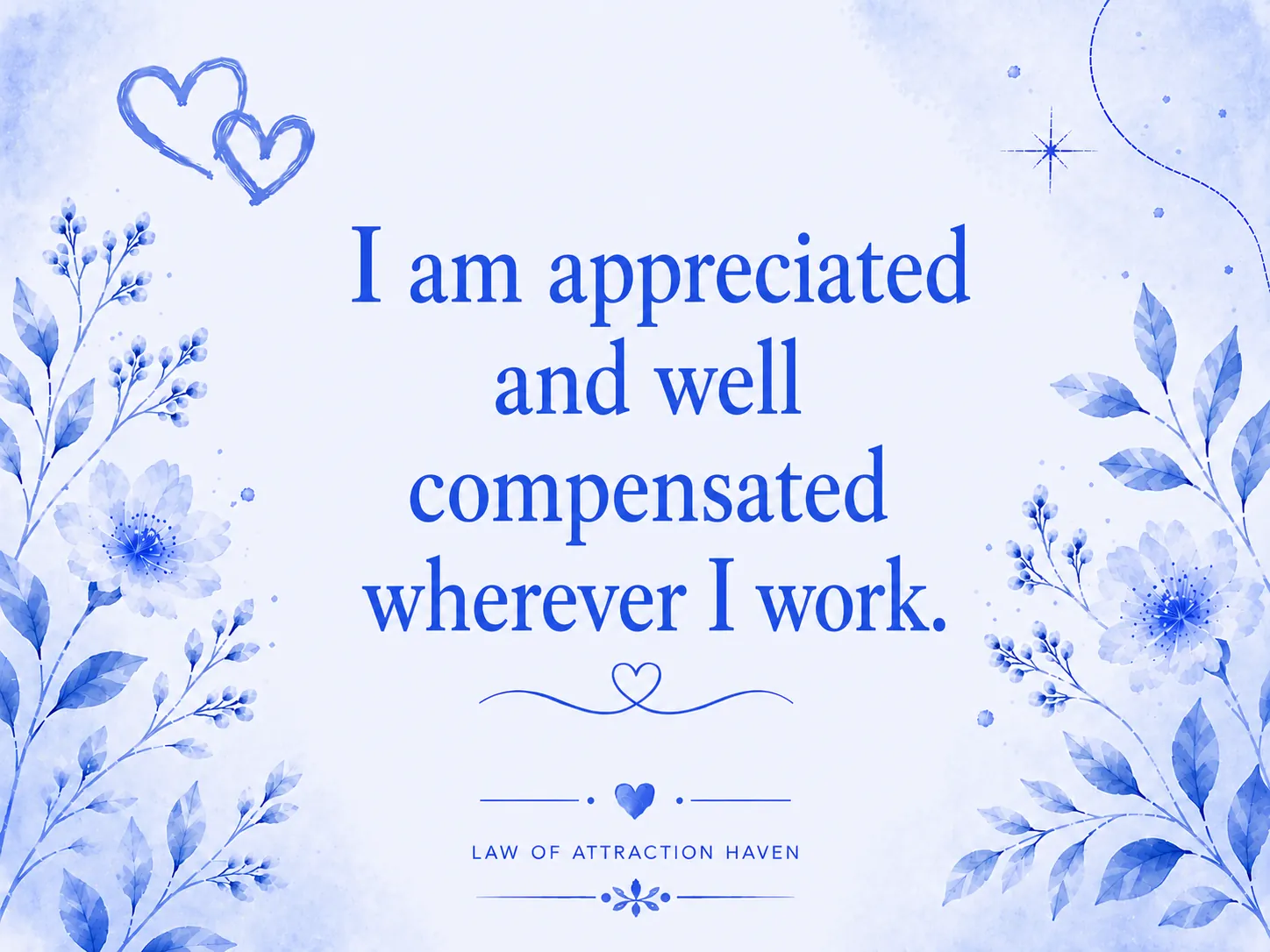 I am appreciated and well compensated wherever I work.