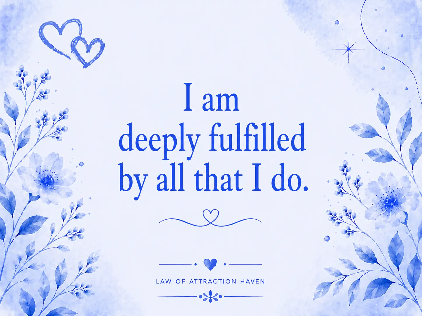 I am deeply fulfilled by all that I do.