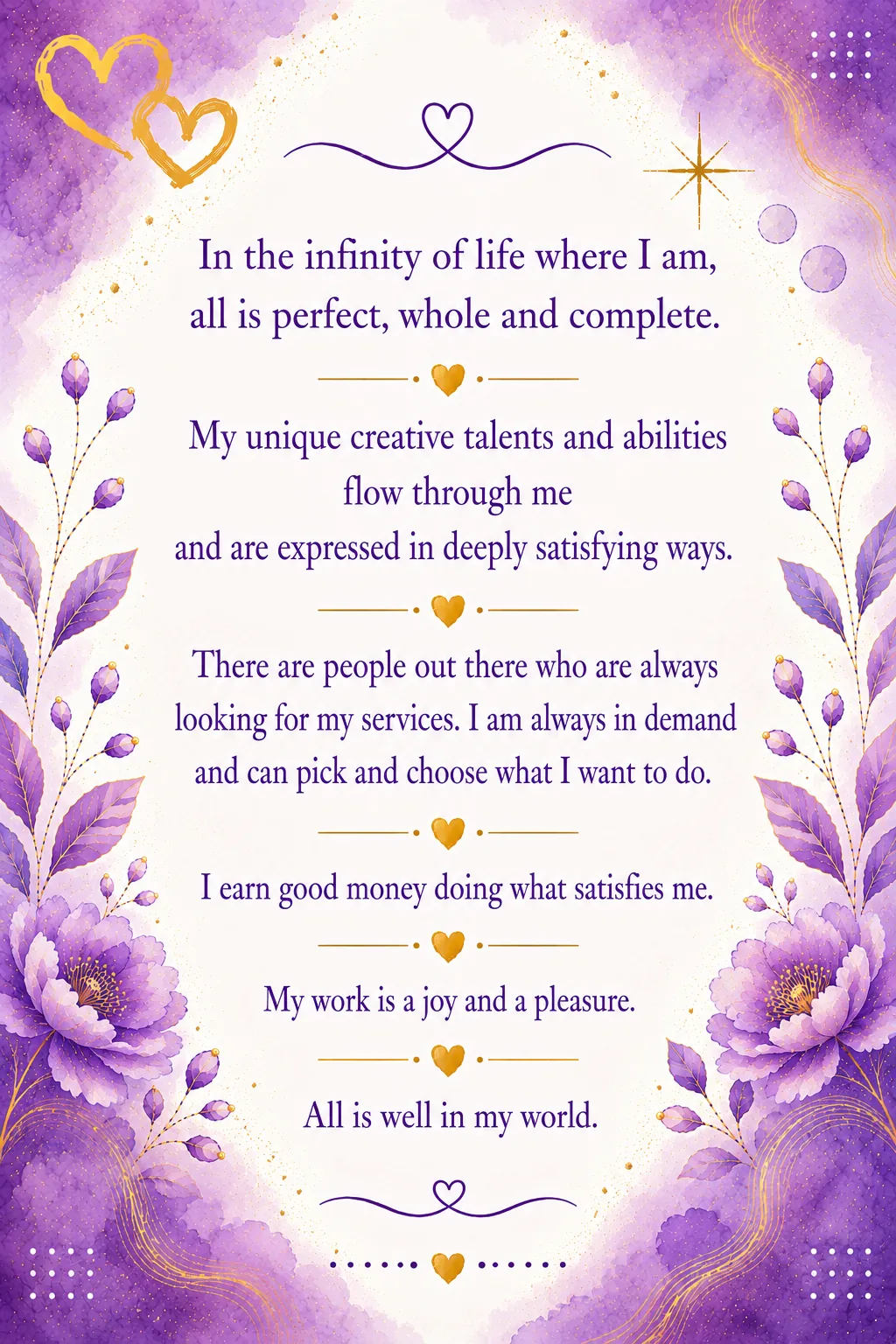 Louise Hay Affirmation Creativity Poster Louise Hay Affirmation Creativity Poster