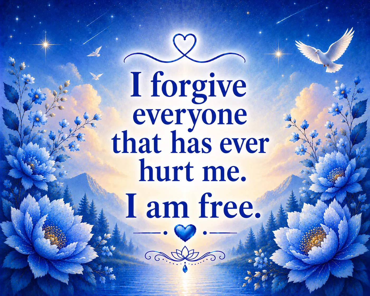 I forgive everyone that has ever hurt me. I am free.