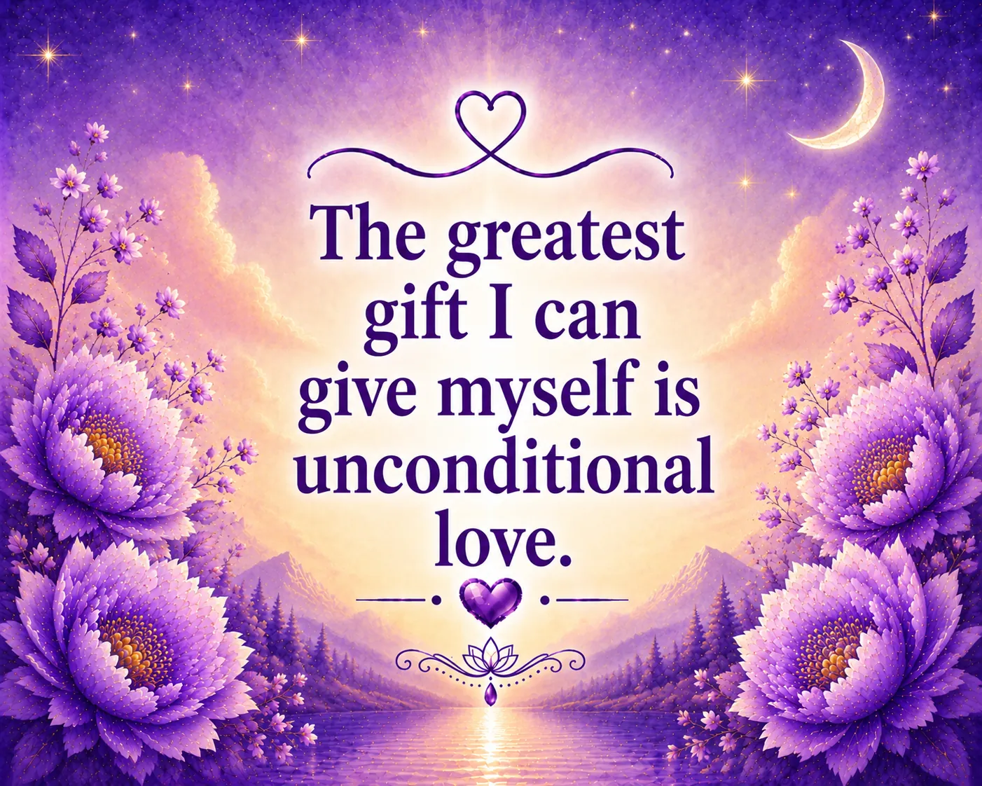 The greatest gift I can give myself is unconditional love.