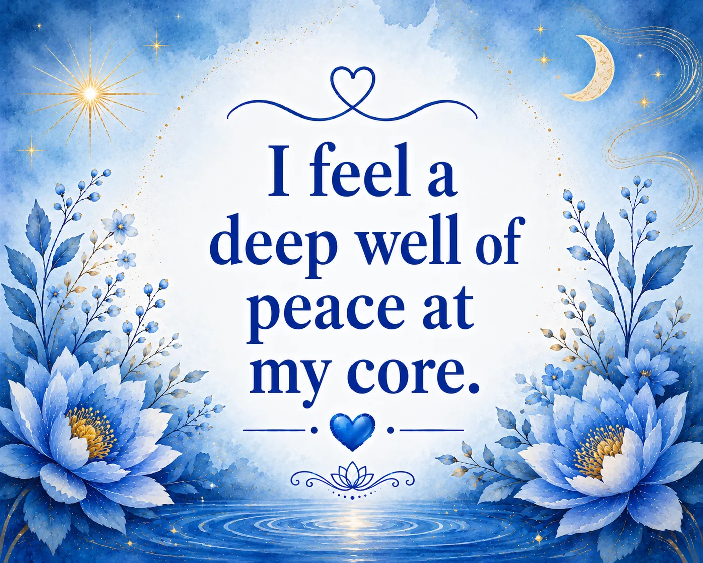 I feel a deep well of peace at my core.